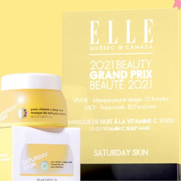 Saturday Skin Yuzu Vitamin C Sleep Mask enhances moisture light weight new - Picture 3 of 5